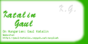 katalin gaul business card